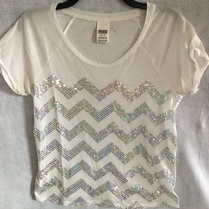 PINK Victoria's Secret Sequins Tee Shirt